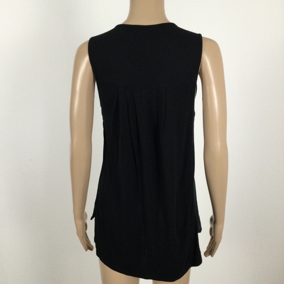 RW&CO. Floral on Black Tank Top, Hi-Lo, Small - Picture 5 of 7